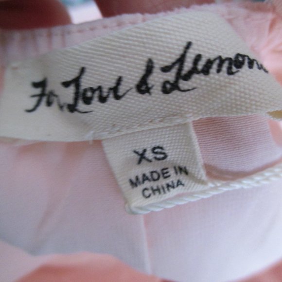 NEW FOR LOVE & LEMONS SOFT PINK LOVEBIRD MAXI DRESS SIZE XS - Picture 8 of 15